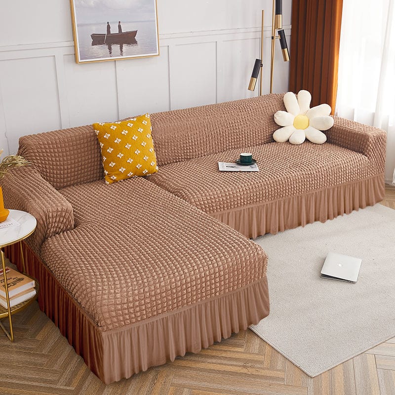 2025 L Shape Turkish Bubble Frill Sofa Covers