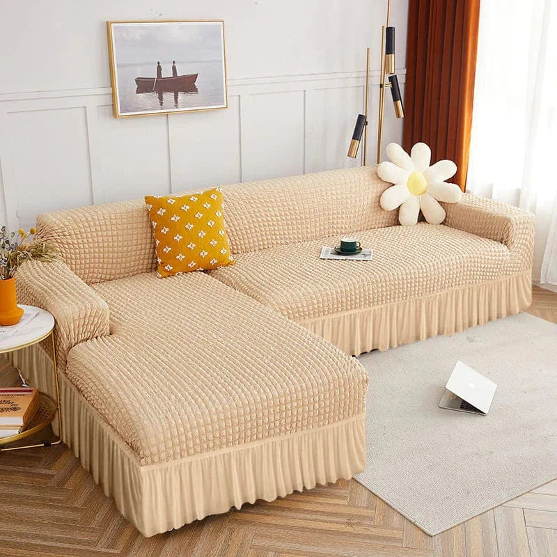 2025 L Shape Turkish Bubble Frill Sofa Covers