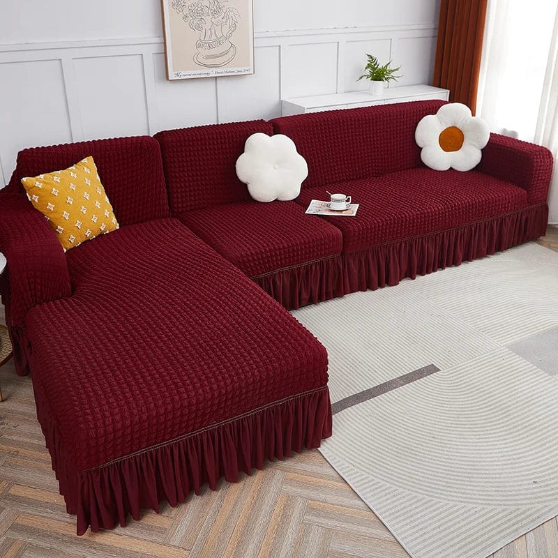 2025 L Shape Turkish Bubble Frill Sofa Covers