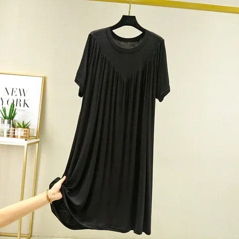 🧊Summer hot sale🧊Super Soft Comfortable Short Sleeve Loose Pajama Dress