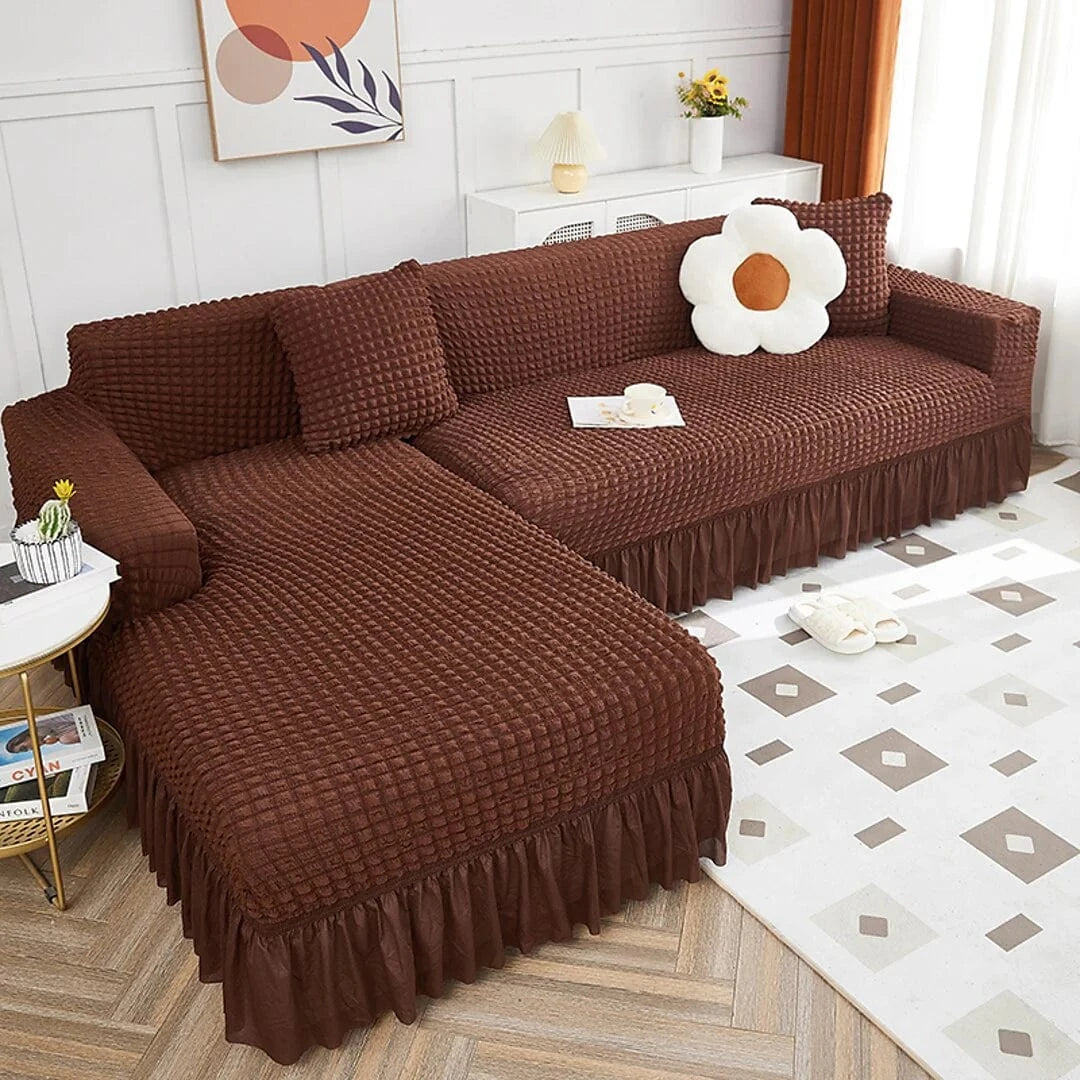 2025 L Shape Turkish Bubble Frill Sofa Covers