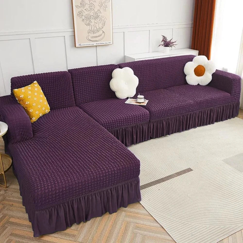 2025 L Shape Turkish Bubble Frill Sofa Covers