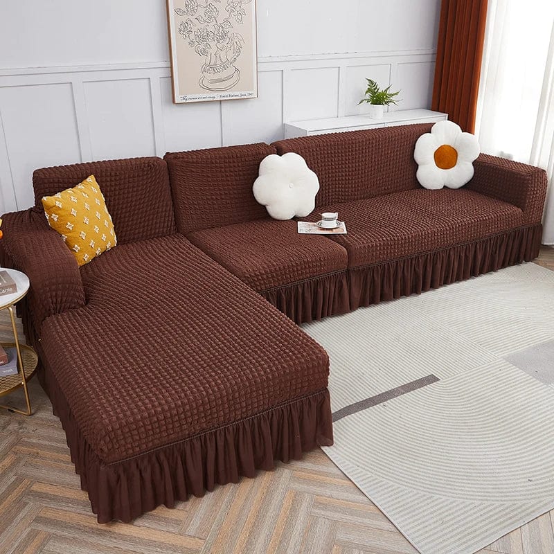 2025 L Shape Turkish Bubble Frill Sofa Covers