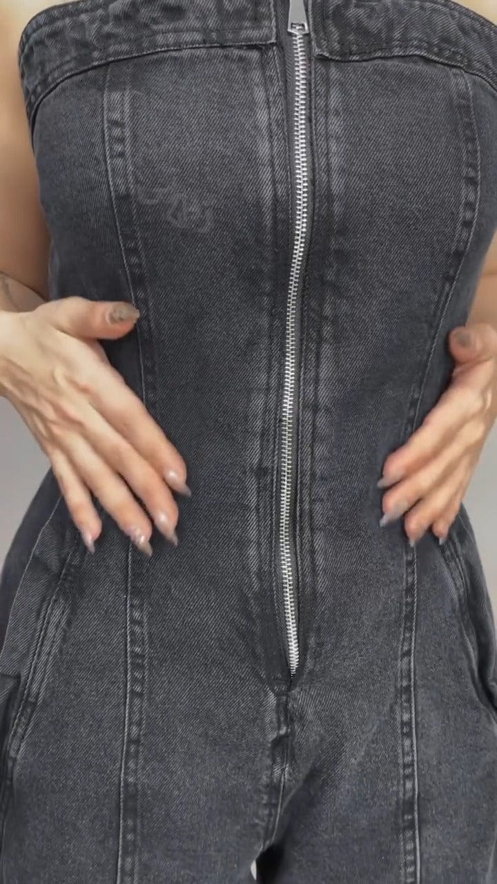 Vinthentic's Denim Dungaree with Jacket