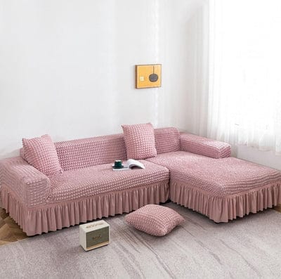2025 L Shape Turkish Bubble Frill Sofa Covers