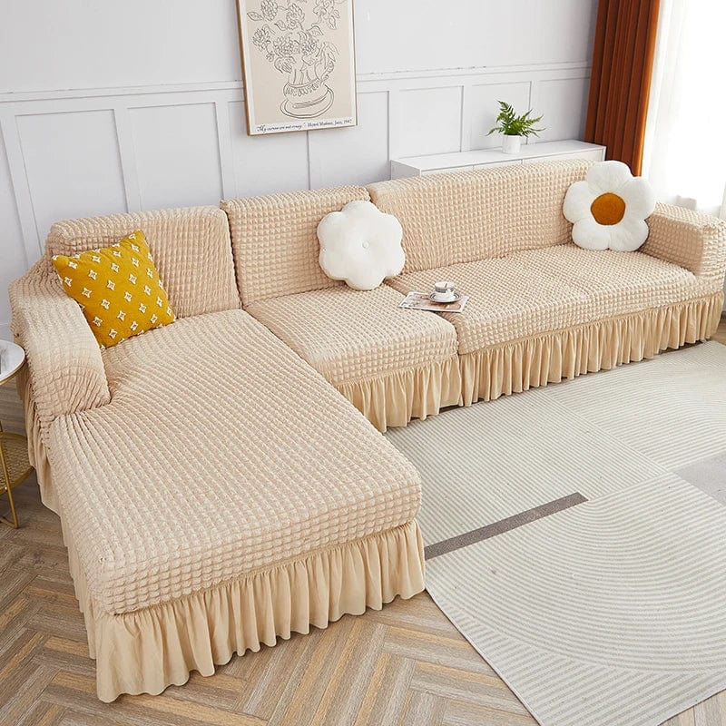 2025 L Shape Turkish Bubble Frill Sofa Covers