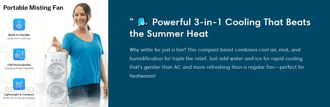 CoolBreeze Pro Portable Double Fan Air Cooler