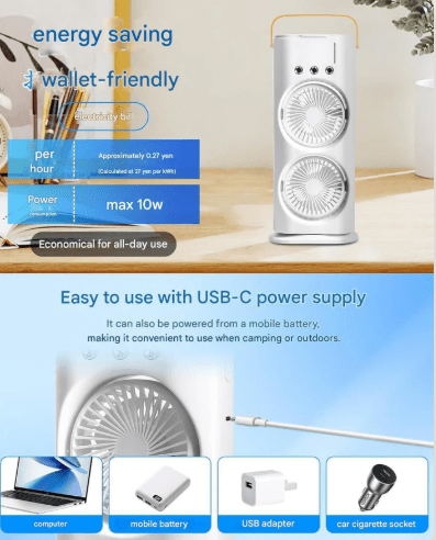 CoolBreeze Pro Portable Double Fan Air Cooler