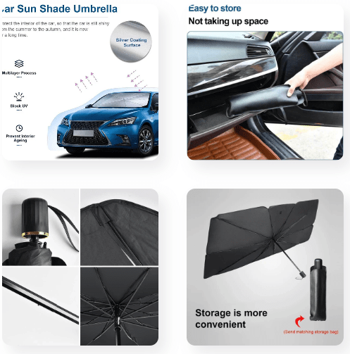 Clairo™ Luxury Car Sun Shade Umbrella