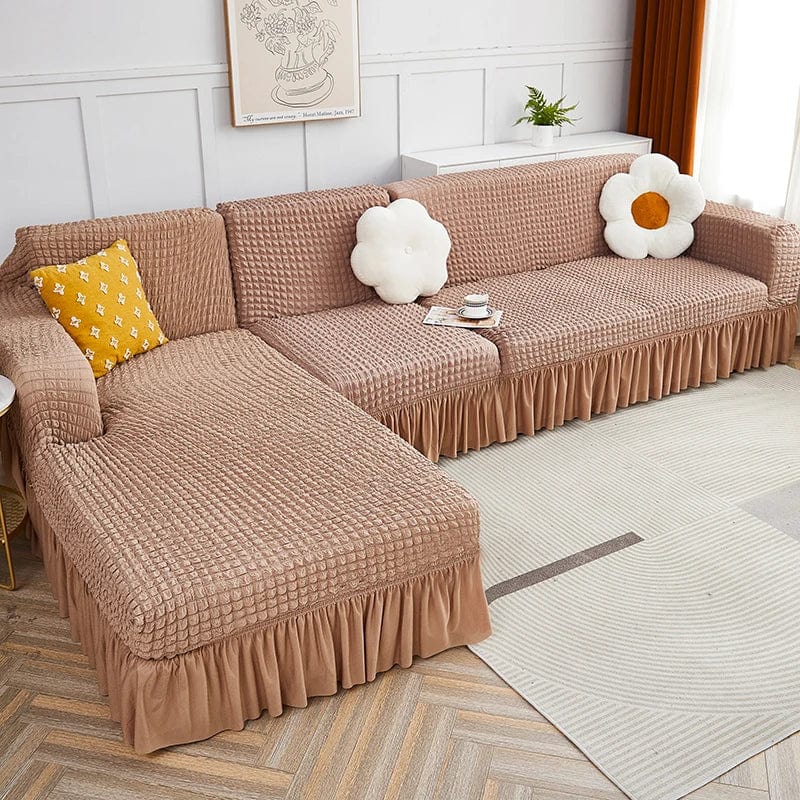 2025 L Shape Turkish Bubble Frill Sofa Covers