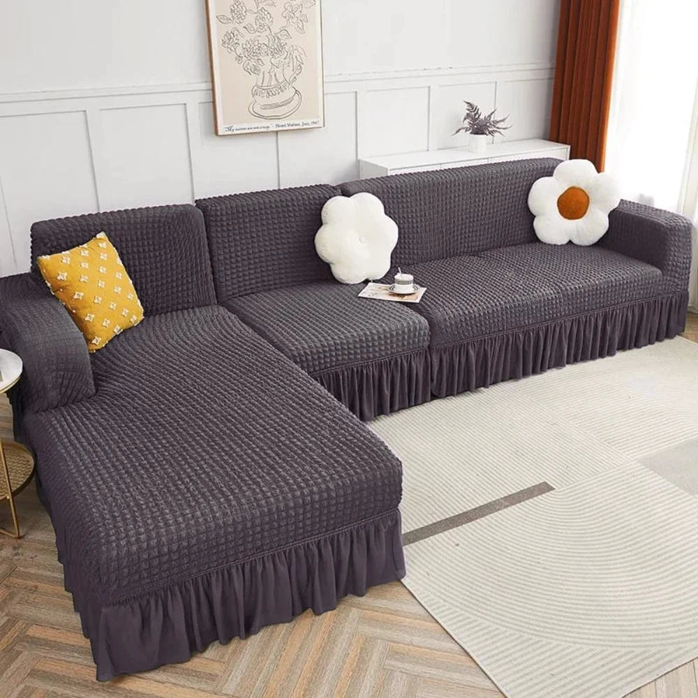 2025 L Shape Turkish Bubble Frill Sofa Covers