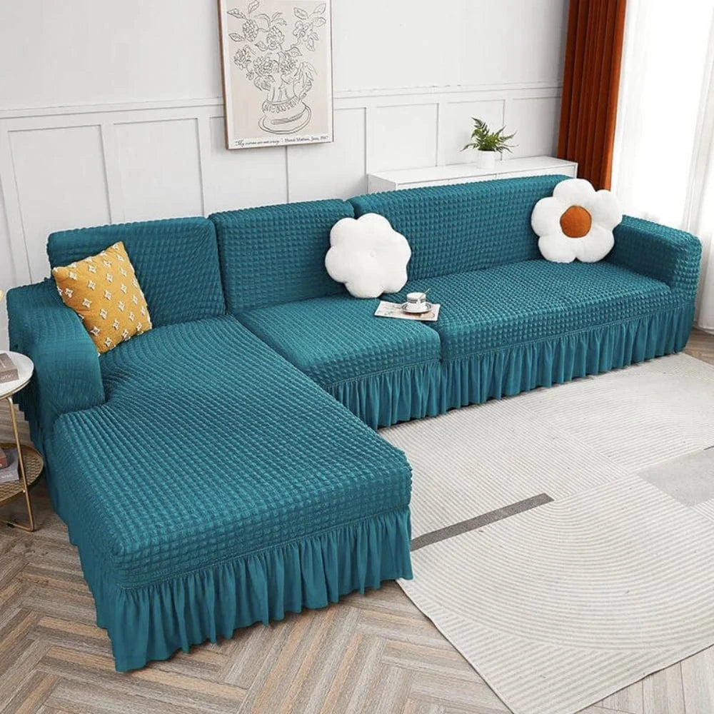 2025 L Shape Turkish Bubble Frill Sofa Covers