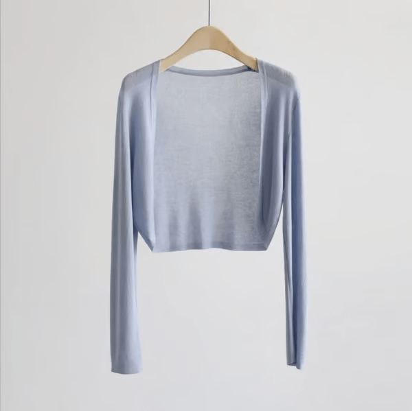 Vinthentic Women's thin ice silk Coat shawl air-conditioned shirt