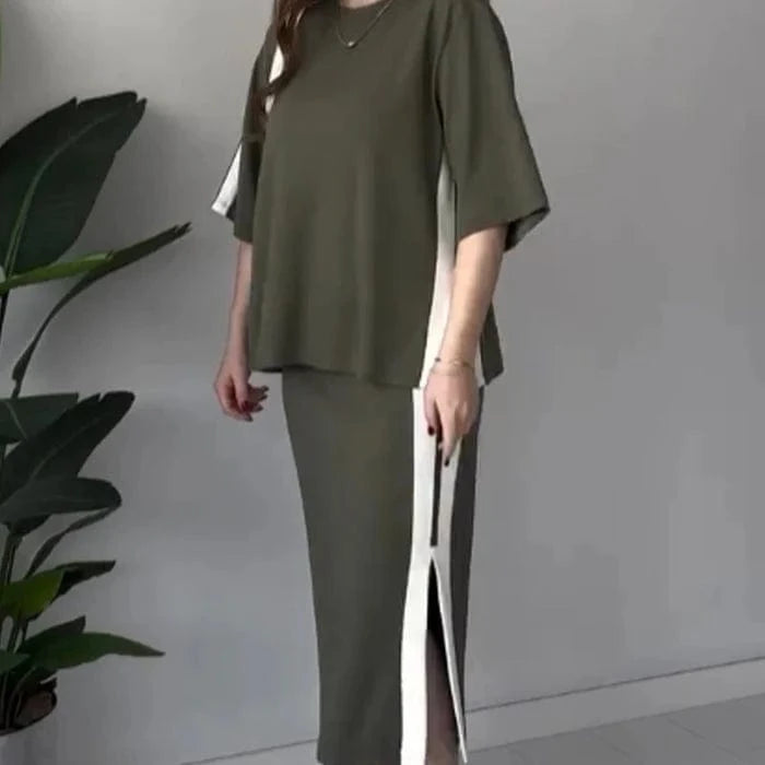 Women's Casual Slit Skirt Suit