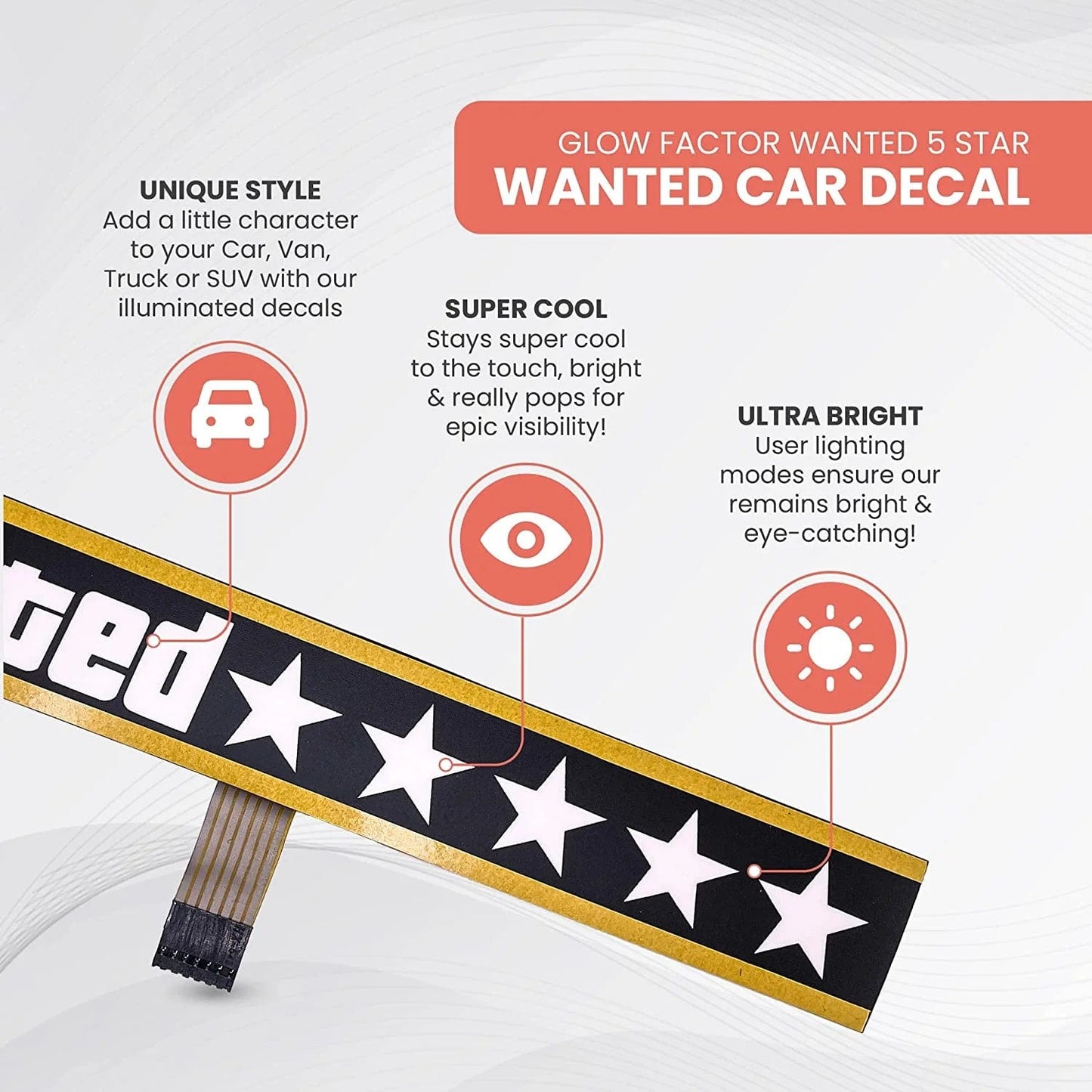 Vinthentic Electric LED Sticker - WANTED