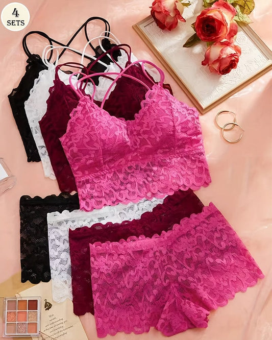 Valerie™️ Lace Lingerie Set of 4