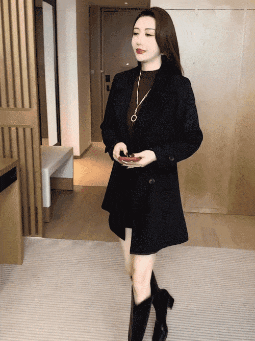Vinthentic Women's Mid-length Fleece Trench Coat