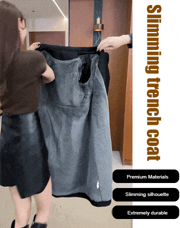 Vinthentic Women's Mid-length Fleece Trench Coat