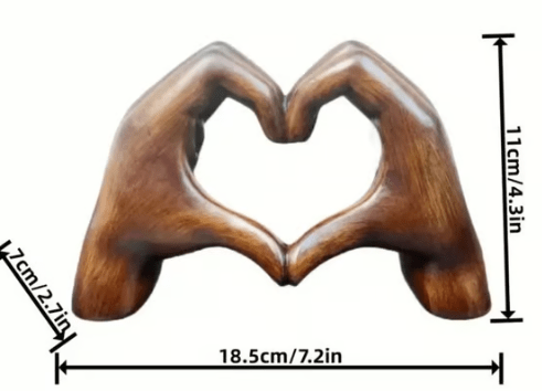 Vinthentic Handmade Premium Wooden Heart Statue