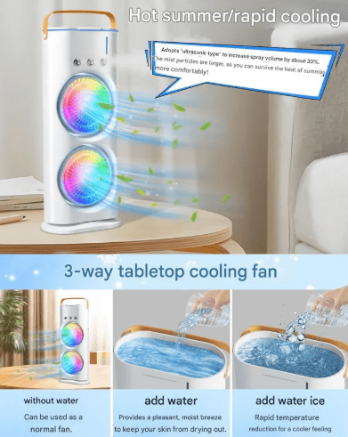 CoolBreeze Pro Portable Double Fan Air Cooler