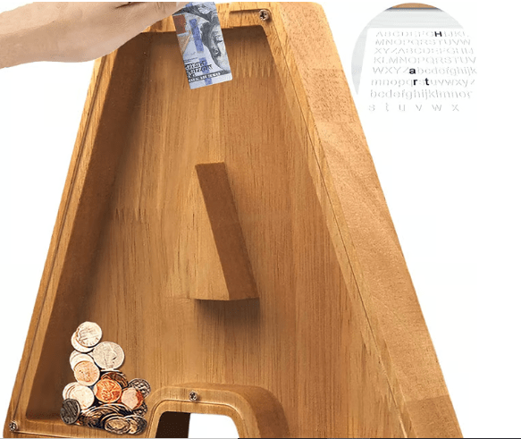 Vinthentic Piggy Bank-Wood Gift For Kids