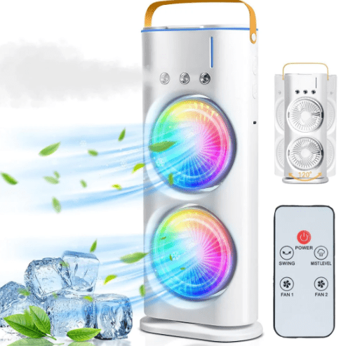 CoolBreeze Pro Portable Double Fan Air Cooler