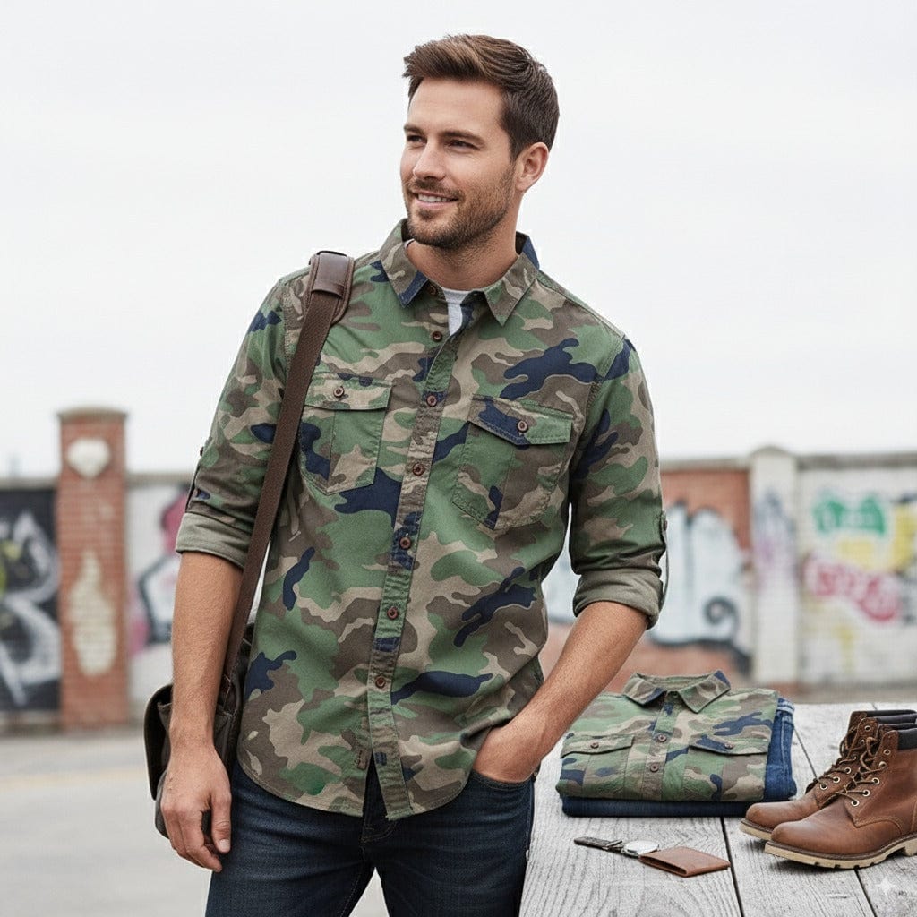 Vinthentic Camouflage Full Sleeve Shirt