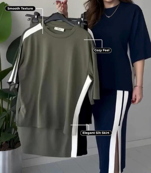 Women's Casual Slit Skirt Suit