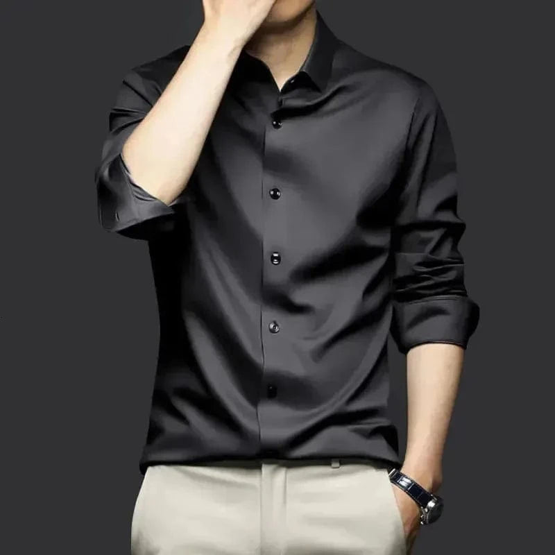 Vinthentic Wrinkle-Free Satin Full-Sleeve Shirt - EOSS Sale