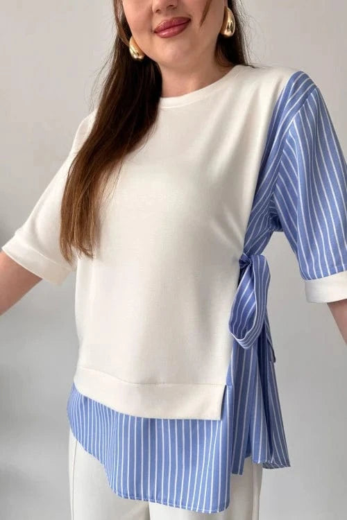 Vinthentic 2025 New Design👗 Stylish Short Sleeve Garnished 2-piece Suit