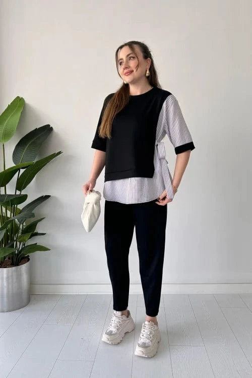 Vinthentic 2025 New Design👗 Stylish Short Sleeve Garnished 2-piece Suit