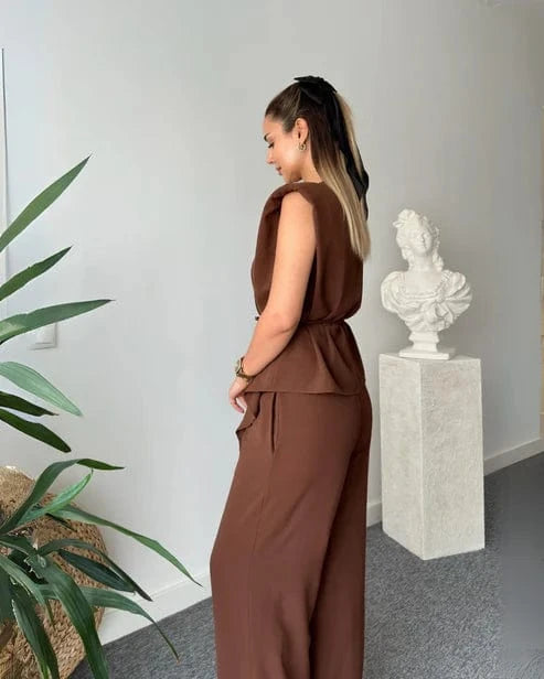Mocha Wrap Co-ord Set