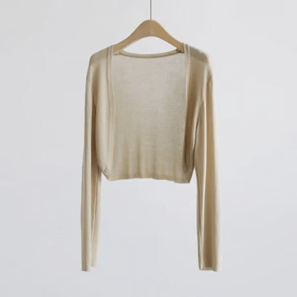 Vinthentic Women's thin ice silk Coat shawl air-conditioned shirt