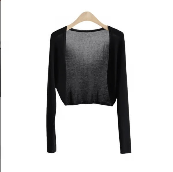 Vinthentic Women's thin ice silk Coat shawl air-conditioned shirt
