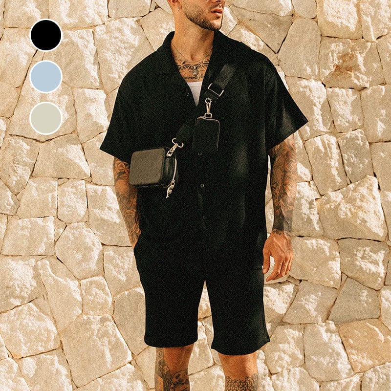 Vinthentic Casual Trendy Shirt & Short Set