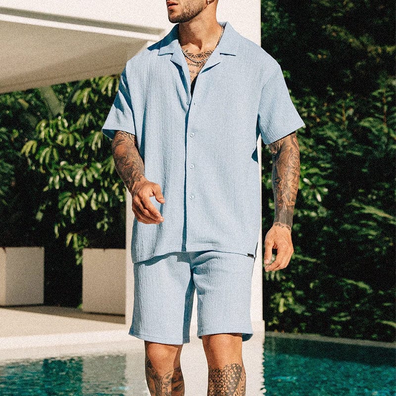 Vinthentic Casual Trendy Shirt & Short Set