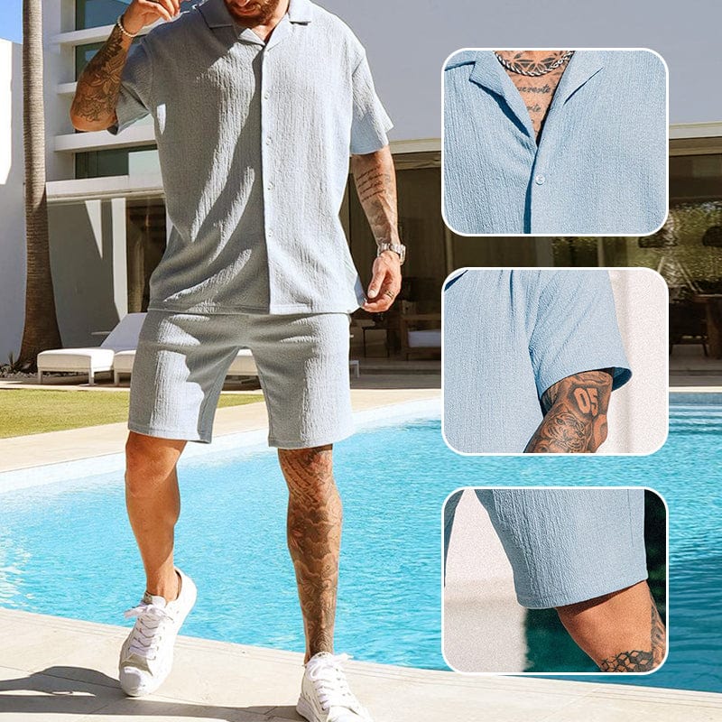 Vinthentic Casual Trendy Shirt & Short Set