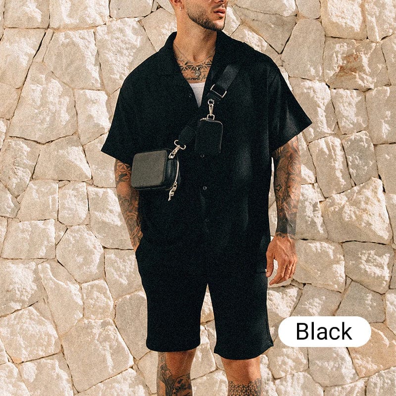 Vinthentic Casual Trendy Shirt & Short Set