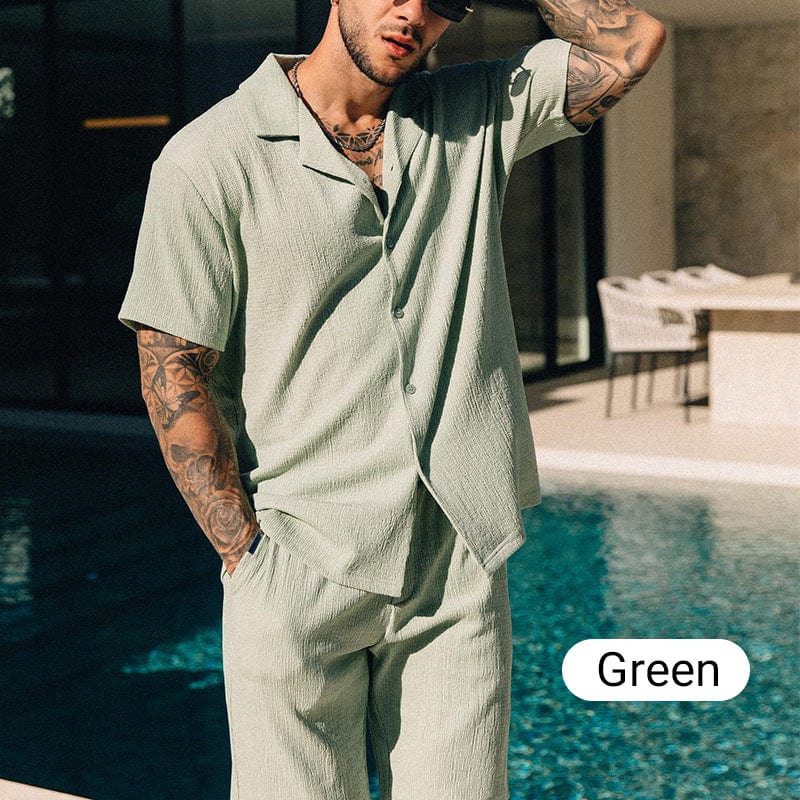 Vinthentic Casual Trendy Shirt & Short Set