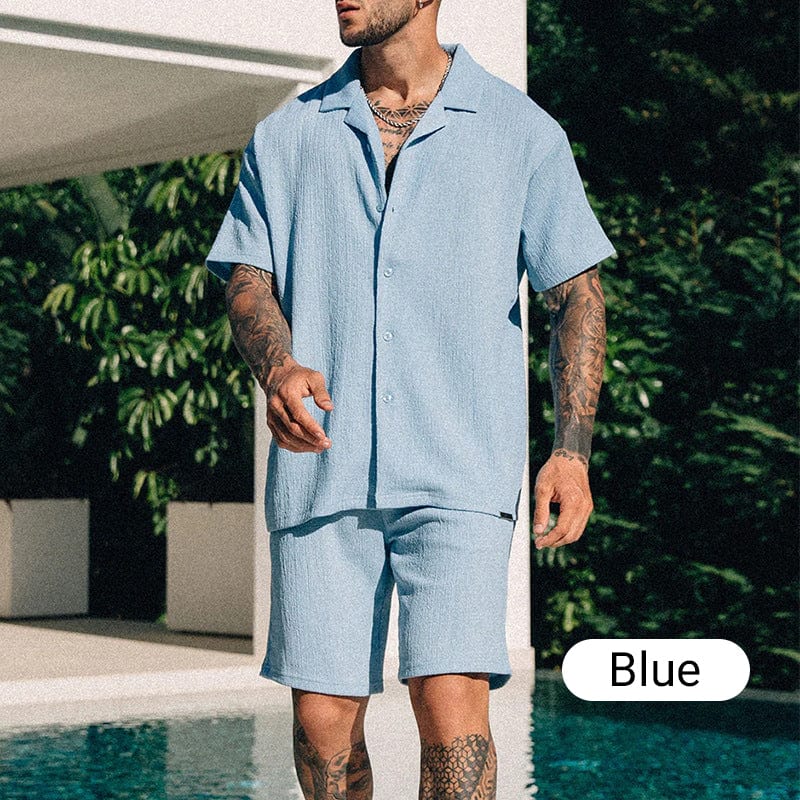 Vinthentic Casual Trendy Shirt & Short Set