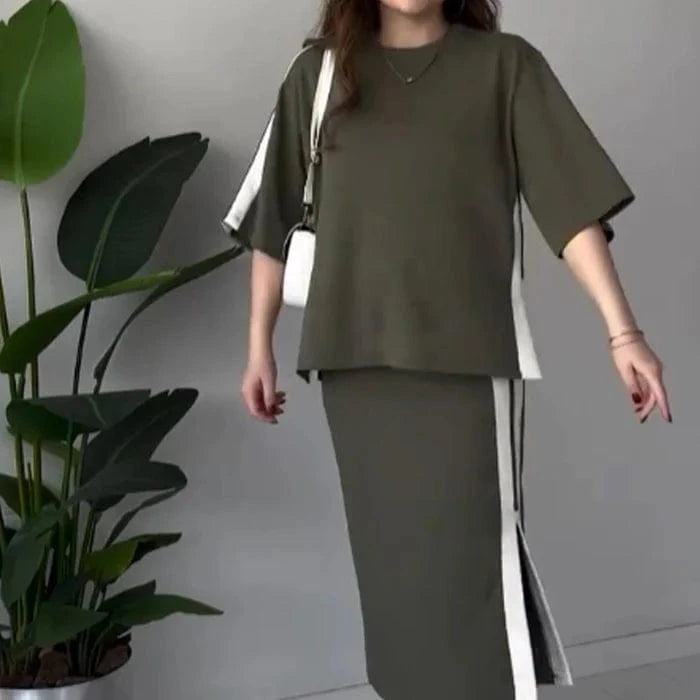 Women's Casual Slit Skirt Suit